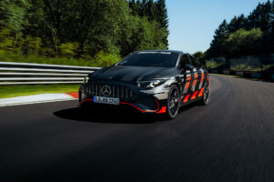 The Mercedes-AMG CLA 45 4MATIC+ on its record lap of the Nordschleife | Image: Mercedes-AMG