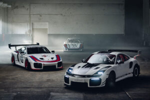 The Flachbau RS wears a 935-inspired slant nose in Grand Prix White | Image: Porsche