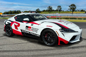 The GR Supra pace car in GAZOO Racing red, white, and black livery | Image: Toyota