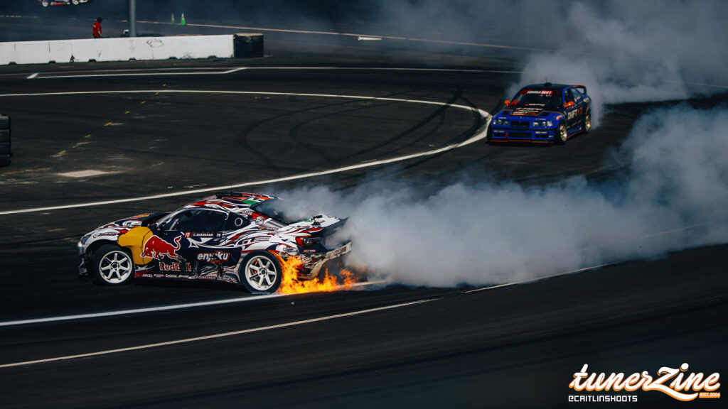 Conor Shanahan and Matt Field in the Round 7 Final at The Bullring | Image: Caitlin Ting